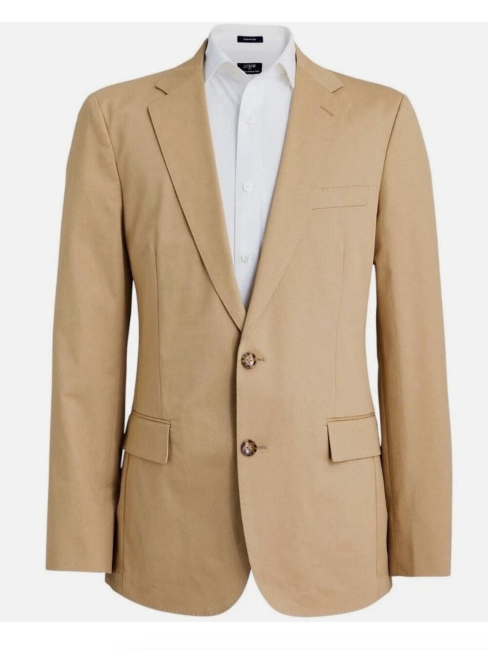 J. Crew Thompson Cotton Chino Khaki Sport Coat Blazer Jacket